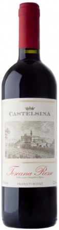 Вино выдержанное регион Тоскана категория ИГТ "Кастельсина Тоскана Россо ИГТ" п/сух. кр. 0,75 л. 12,5%