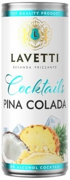 Газированный напиток сладкий виноградосодержащий Лаветти-Пина Колада ж/б 0,25 л. 8%