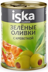 Зеленые оливки ISKA с креветкой  300мл Испания