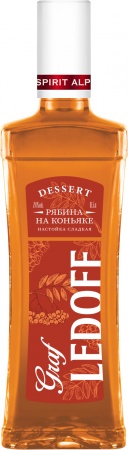 Настойка сладкая Граф Ледофф десерт с ароматом Рябина на коньяке 0,5 л. 24%