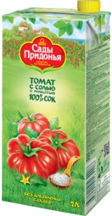 Сок "Сады Придонья" томатный с солью с мякотью восстановленный 2л