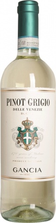 Вино защищенного наименования места происхождения сухое белое, категория DOC, регион Венето Ганча Пино Гриджо Делле Венецие 0,75 л. 12%