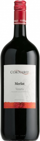 Вино сортовое ординарное Мерло. Корнаро кр. сух., региона Венето 1,5 л. 7,5-11%