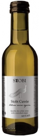 Вино защищенного географического указания Стоби Кюве бел. сух. серия Стоби 0,187 л. 13,5%