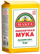 МУКА МАКФА пшеничная в/с, 1кг.