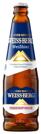 Пиво Вайс Берг (WEISS BERG) пшеничное светлое нефильтр. ст/б 0,44 л. 4,7%