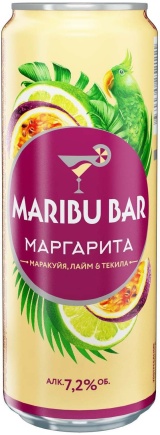 Напиток слабоалкогольный газированный Марибу Бар Маргарита Маракуйя ж/б 0,45 л. 7,2%