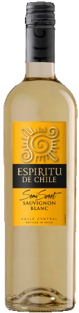Вино сортовое ординарное Еспириту де Чили Совиньон Блан бел. п/сл 0,75 л. 12%