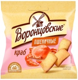 Сухарики "Воронцовские" пшеничные со вкусом краба 80 гр