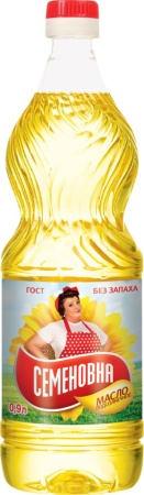 Масло Семеновна подсолнечное рафинир дезодор 0,9л