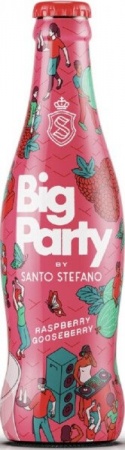 Напиток слабоалкогольный газированный особый Биг Пати от Санто Стефано (BIG PARTY by SANTO STEFANO) Малина и крыжовник 0,3 л. 5%