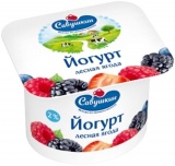 Йогурт лесные ягоды п/ст 120г 1/12 ТМ Савушкин
