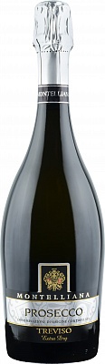 Вино игристое Монтеллиана Просекко Тревизо сухое белое 0,75 л. 8,5-11%