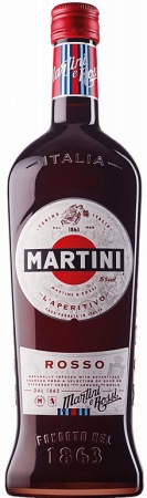 Ароматизированный виноградосодержащий напиток из виноградного сырья Мартини Россо красный сладкий 1 л. 15%
