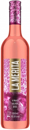 Вино ординарное Ла Мерита ВИНЬО ВЕРДЕ полусухое розовое 0,75 л. 10%