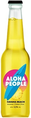 Напиток слабоалкогольный газированный спиртованный Хай Алоха Пипл Гавана Бич ст/б 0,33 л. 5,5%