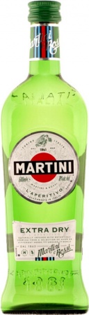 Ароматизированный виноградосодержащий напиток из виноградного сырья Мартини Экстра Драй экстра сухой белый 0,5 л. 18%