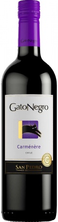 Вино защищенного наименования места происхождения Гато Негро Карменер сухое красное 0,75 л. 13%