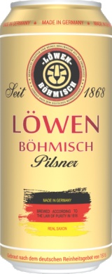 Пиво Лёвин Бёмиш Пилснер 1868  светлое пастеризованное фильтрованное ж/б  0,5 л. 4,8%