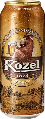 Пиво светлое Велкопоповицкий Козел Премиум Лагер фильт. паст. Velkopopovicky Kozel Premium Lager ж/б 0,5 л. 4,6%