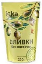 Зеленые оливки "ISKA" б/к  дойпак 200гр
