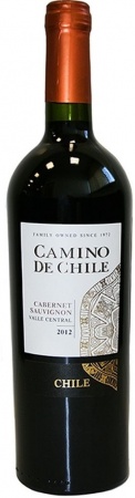 Вино защищенного наименования места происхождения регион Центральная долина Камино де Чили Каберне Совиньон кр. сух. категории DO 0,75 л. 13-13,5%