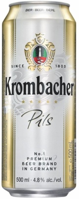 Пиво Кромбахер Пилс светлое паст. фильтр. ж/б 0,5 л. 4,8%