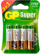 Алкалиновые батарейки GP Super Alkaline 15А 3+1 LR6 - 4 шт