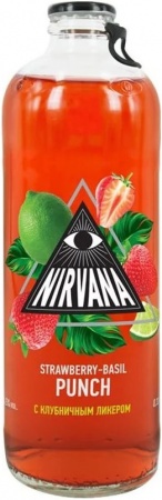 Напиток слабоалкогольный газированный аром.Нирвана клубнично-базиликовый панч (Nirvana strawberry - basil punch) 0,33 л. 4,5%