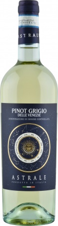 Вино сортовое ординарное Пино Гриджио делле Венецие. Астрале сухое белое 0,75 л. 7,5-12%