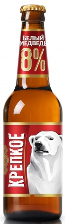 Пиво Белый медведь крепкое светлое пастер. ст/б 0,45 л. 8%