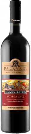 Вино ординарное Алазанская Долина серия Палавани красное п/сл 0,75 л. 7,5-12%