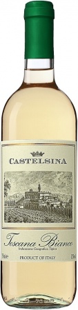 Вино выдержанное регион Тоскана категория ИГТ "Кастельсина Тоскана Бьянко ИГТ" п/сух. бел. 0,75 л. 12%