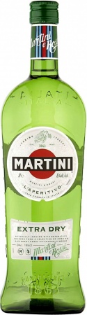 Ароматизированный виноградосодержащий напиток из виноградного сырья Мартини Экстра Драй белый сух. 1 л. 18%