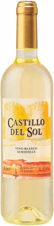 Вино сортовое ординарное Кастильо Дель Соль бел.сух. 0,75 л. 11%