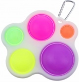 Игрушка-антистресс Simple Dimple 5 кнопок, белый пластик, брелок, 14*13 см