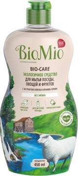 Средство BioMio BIO-CARE для мытья посуды, овощей и фруктов б/запаха 450 мл