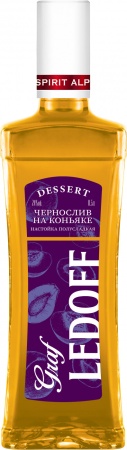 Настойка полусладкая Граф Ледофф десерт Чернослив на коньяке 0,5 л. 24%