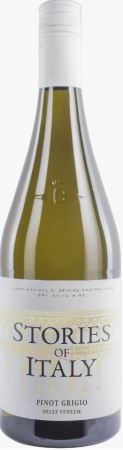 Вино сортовое выдержанное белое сухое "Истории Италии Пино Гриджио делле Венеция" 0,75 л. 12%