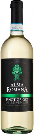 Вино молодое Альма Романа Пино Гриджо полусухое белое 0,75 л. 7,5-12%