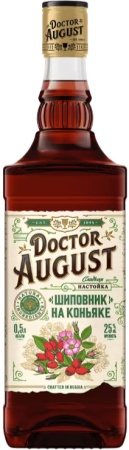 Настойка сладкая Доктор август шиповник на коньяке (DOKTOR AUGUST) 0,5 л. 25%