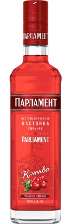 Настойка горькая Парламент Клюква 0,5 л. 38%
