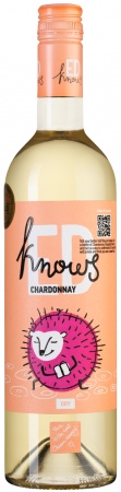 Вино сортовое ординарное Шардоне сухое белое серия ED Knows 0,75 л. 7,5-13%
