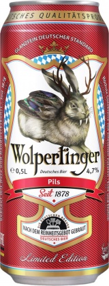 Пиво светлое Вольпертингер Пилз фильт. паст. Wolpertinger Pils ж/б 0,5 л. 4,7%