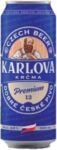 Пиво Карлова Крчма Премиум светлое пастер. фильтр. ж/б 0,5 л. 4,8%