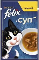 Корм д/кошек Феликс суп с курицей 48г