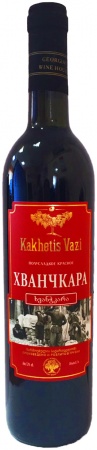 Вино ординарное красное полусладкое "Хванчкара" серии Kakhetis Vazi 0,7 л. 12%