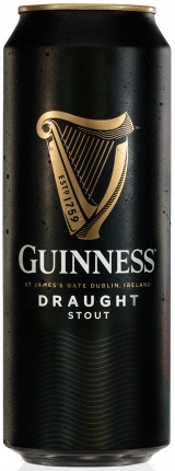 Пиво темное Гиннесс Драфт фильт. паст. с капсулой азотной смеси Guinness Draught ж/б 0,44 л. 4,2%