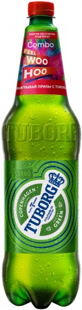 Пиво светлое (пастер) Туборг Грин ("Tuborg Green") пэт 1,35 л. 4,6%