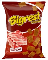 Гренки Bigrest со вкусом бекона 80г